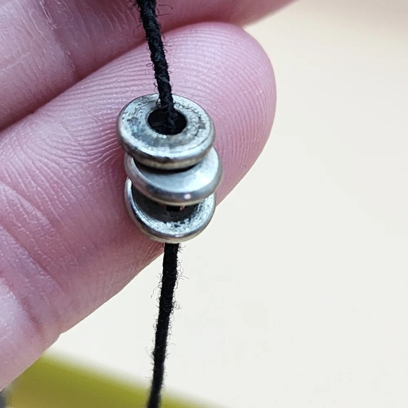 Blue Chevron Beads Five Layer African Trade Beads Handcrafted Strand - Picture 6 of 8